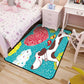 Frendorf | Kinderkunst Teken Print Tapijt Multi-Kleur Synthetisch Tapijt Antislip Huisdiervriendelijk Machinewasbaar Vloerkleed voor Kinderkamer