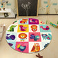 Frendorf | Cartoon Character Indoor Rug Multi Colored Polyester Carpet Stain Resistant Non-Slip Backing Pet Friendly Rug for Child Room