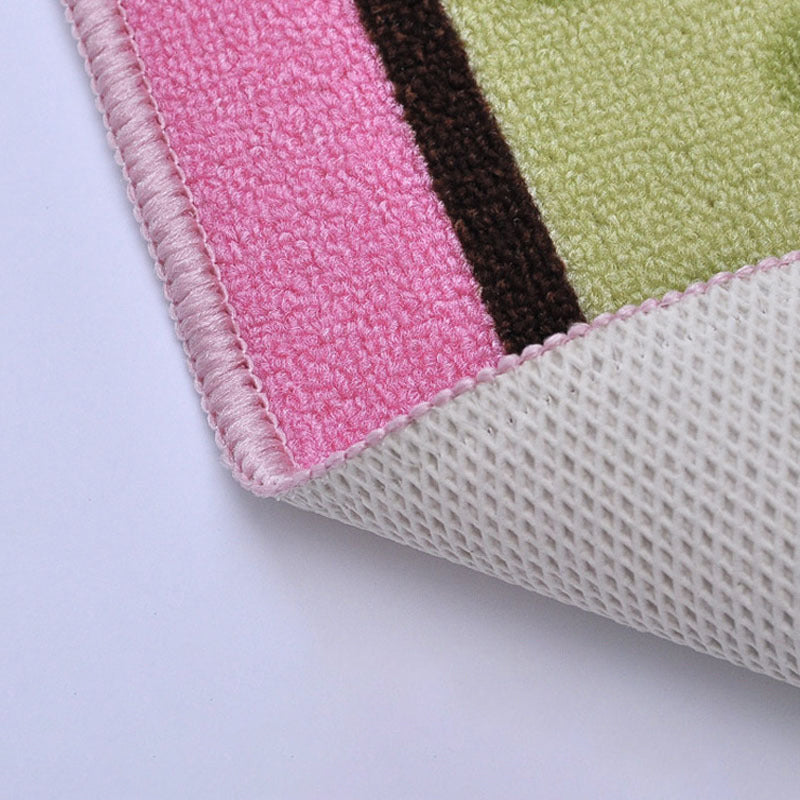 Frendorf | Roze Uil Tekenafdruk Tapijt Polyester Cartoon Tapijt Antislip Tapijt Machine Wasbaar Huisdiervriendelijk Vloerkleed voor Kinderkamer