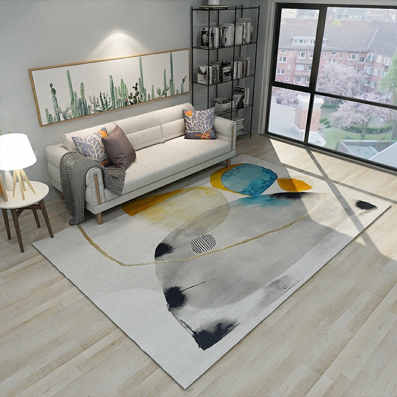 Frendorf | Art Deco Nordic Vloerkleed Multikleur Kleurblok Vloerkleed Wasbaar Antislip Huisdier Vriendelijk Tapijt voor Woonkamer