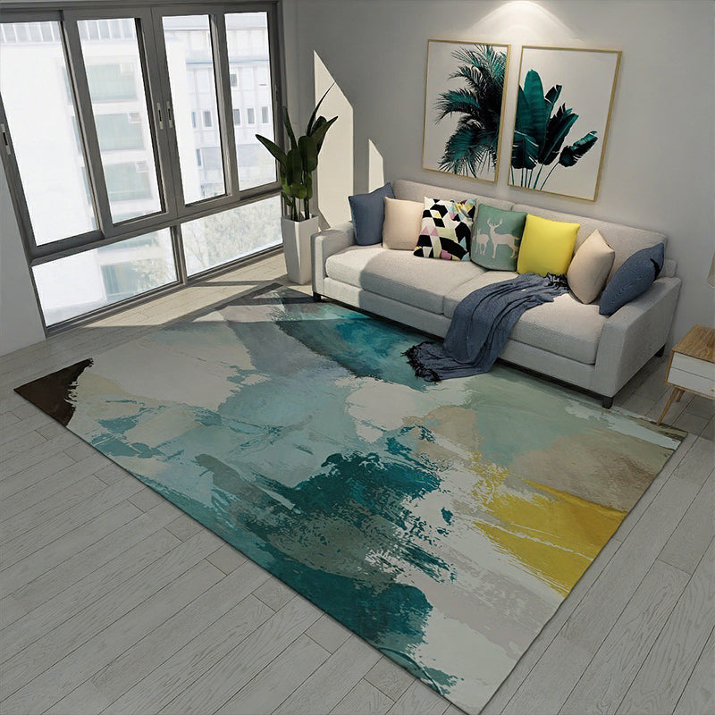 Frendorf | Art Deco Nordic Vloerkleed Multikleur Kleurblok Vloerkleed Wasbaar Antislip Huisdier Vriendelijk Tapijt voor Woonkamer