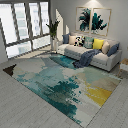 Frendorf | Art Deco Nordic Vloerkleed Multikleur Kleurblok Vloerkleed Wasbaar Antislip Huisdier Vriendelijk Tapijt voor Woonkamer
