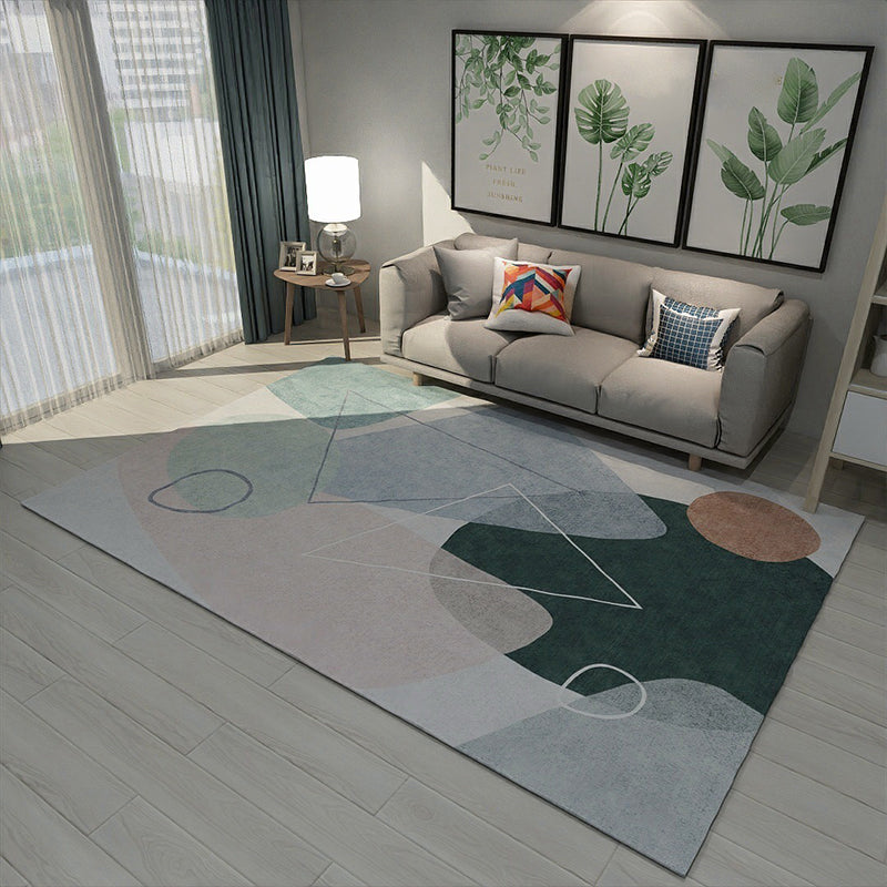 Frendorf | Art Deco Nordic Vloerkleed Multikleur Kleurblok Vloerkleed Wasbaar Antislip Huisdier Vriendelijk Tapijt voor Woonkamer