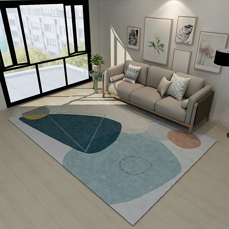 Frendorf | Art Deco Nordic Vloerkleed Multikleur Kleurblok Vloerkleed Wasbaar Antislip Huisdier Vriendelijk Tapijt voor Woonkamer