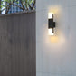 Frendorf | Rechthoekige Outdoor Wandlamp Verlichting Acryl Moderne LED Wandlamp Fixture in Zwart