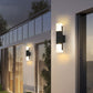 Frendorf | Rechthoekige Outdoor Wandlamp Verlichting Acryl Moderne LED Wandlamp Fixture in Zwart