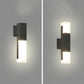 Frendorf | Rechthoekige LED Wandverlichting Hedendaagse Acryl Zwarte Wandlamp voor Balkon