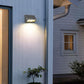 Frendorf | Dreieckige Prisma Metallische LED Wandleuchte Einfachheit Texturiert Schwarze Wandlampe Beleuchtung für Patio