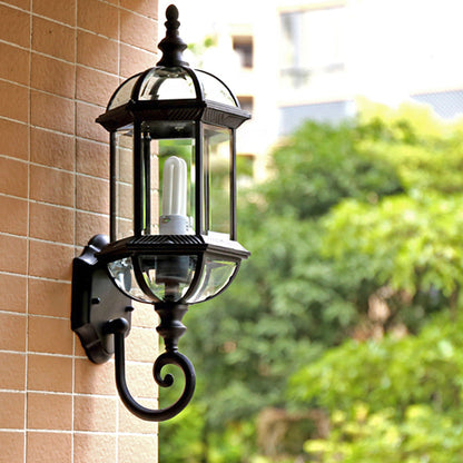 Frendorf | Vogelkooi Schaduw Helder Glas Muurverlichting Rustiek 1 Lampe Innenhof Wand Lichtarmatur