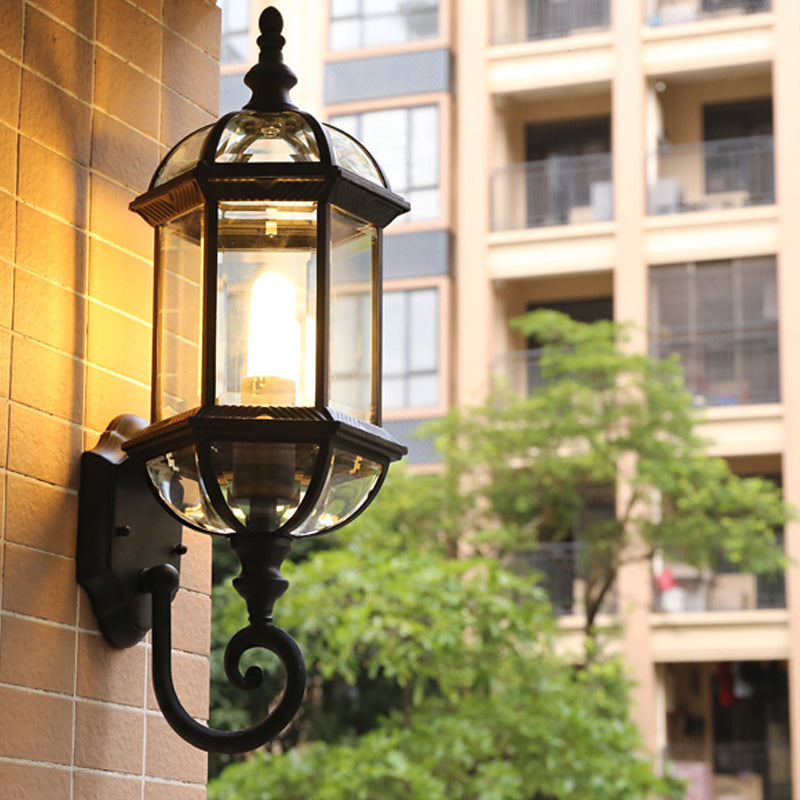 Frendorf | Vogelkooi Schaduw Helder Glas Muurverlichting Rustiek 1 Lampe Innenhof Wand Lichtarmatur