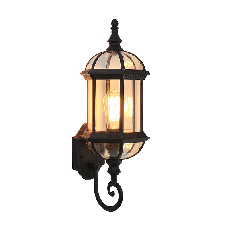 Frendorf | Vogelkooi Schaduw Helder Glas Muurverlichting Rustiek 1 Lampe Innenhof Wand Lichtarmatur