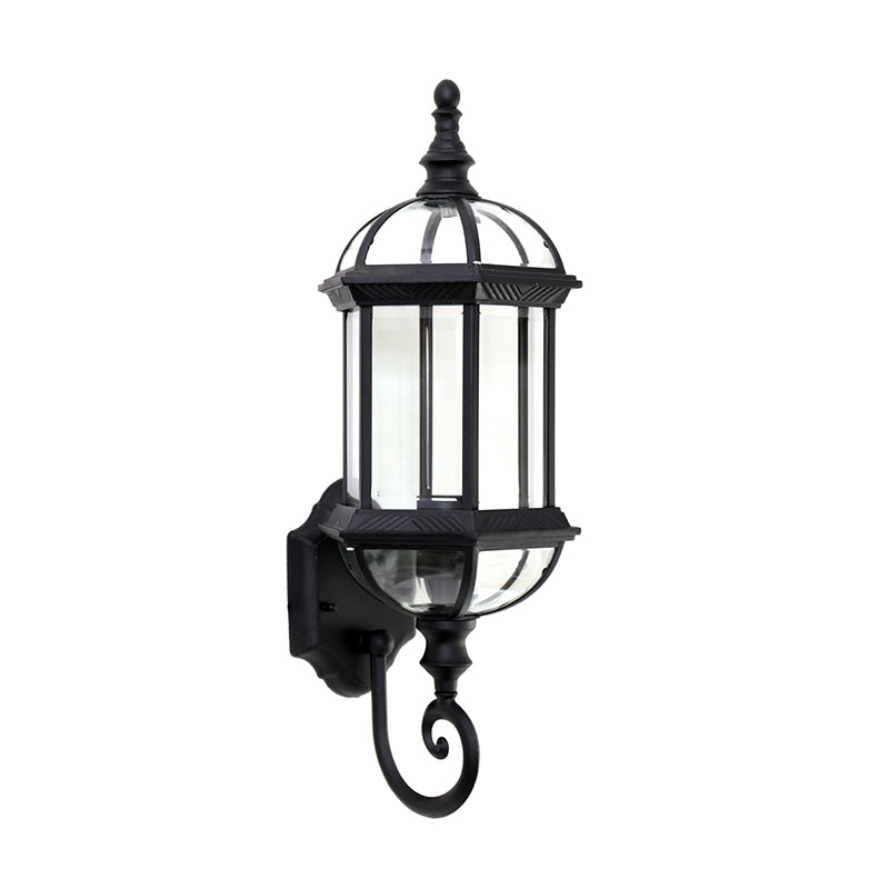 Frendorf | Vogelkooi Schaduw Helder Glas Muurverlichting Rustiek 1 Lampe Innenhof Wand Lichtarmatur