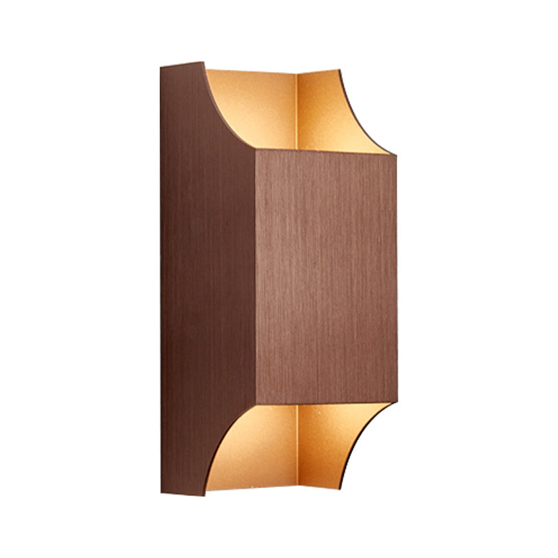 Frendorf | 1 Licht Schlafzimmer Auf- und Abwärts LED Wandleuchte mit geometrischem Metallschirm Schwarz/Grau/Weiß Wandmontage Licht