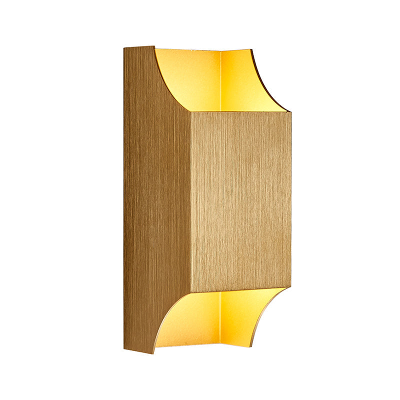 Frendorf | 1 Licht Schlafzimmer Auf- und Abwärts LED Wandleuchte mit geometrischem Metallschirm Schwarz/Grau/Weiß Wandmontage Licht