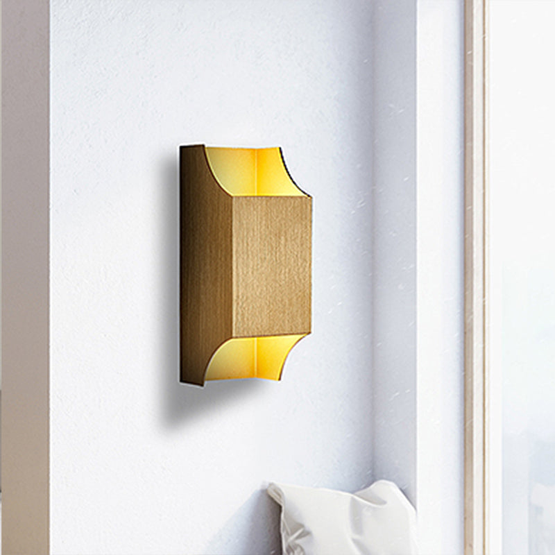 Frendorf | 1 Licht Schlafzimmer Auf- und Abwärts LED Wandleuchte mit geometrischem Metallschirm Schwarz/Grau/Weiß Wandmontage Licht