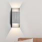 Frendorf | 1 Licht Schlafzimmer Auf- und Abwärts LED Wandleuchte mit geometrischem Metallschirm Schwarz/Grau/Weiß Wandmontage Licht