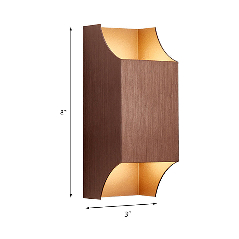 Frendorf | 1 Licht Schlafzimmer Auf- und Abwärts LED Wandleuchte mit geometrischem Metallschirm Schwarz/Grau/Weiß Wandmontage Licht