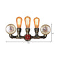 Frendorf | Armed Metal Wandverlichting Industrieel 3 Lampen Binnen Muur Gemonteerde Lamp met Drukmeter