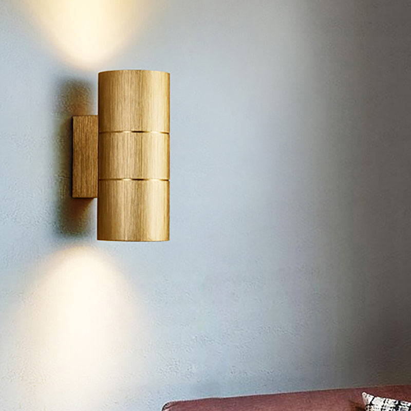 Frendorf | Tubular LED Op- en Neer Wandlamp Modern Metaal 1 Licht Zwart/Grijs/Goud Wandlamp voor Badkamer