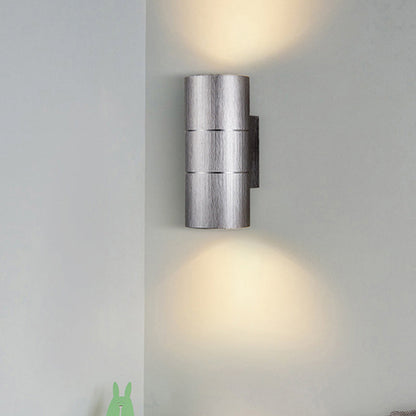 Frendorf | Tubular LED Op- en Neer Wandlamp Modern Metaal 1 Licht Zwart/Grijs/Goud Wandlamp voor Badkamer
