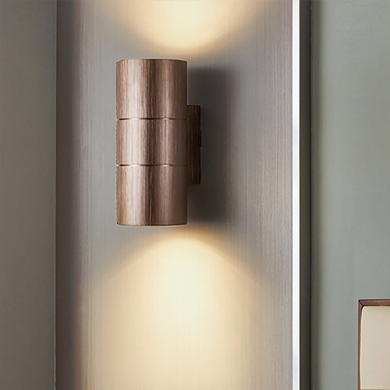 Frendorf | Tubular LED Op- en Neer Wandlamp Modern Metaal 1 Licht Zwart/Grijs/Goud Wandlamp voor Badkamer