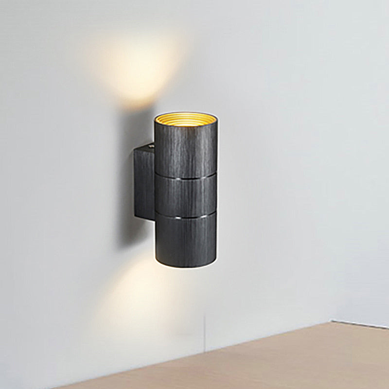 Frendorf | Tubular LED Op- en Neer Wandlamp Modern Metaal 1 Licht Zwart/Grijs/Goud Wandlamp voor Badkamer