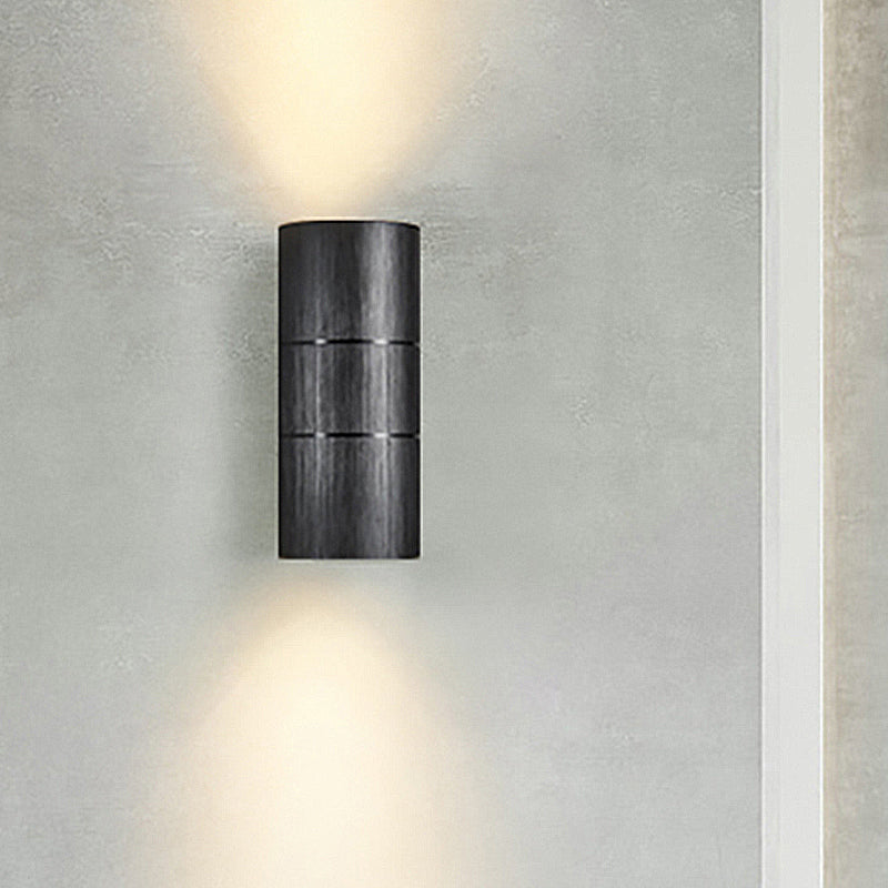 Frendorf | Tubular LED Op- en Neer Wandlamp Modern Metaal 1 Licht Zwart/Grijs/Goud Wandlamp voor Badkamer