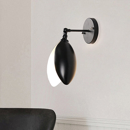 Blooming Bud Wandlampe Moderner Metall 1 Licht Schwarz/Weiß Wandmontierte Lampe für das Wohnzimmer