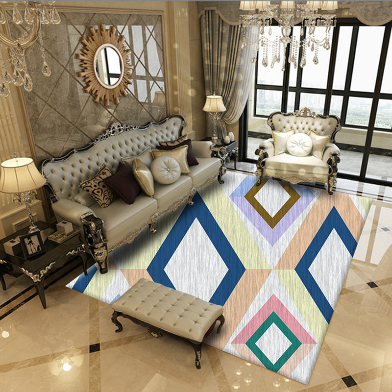 Frendorf | Betoverend Postmodern Tapijt Multikleur Botanisch Geometrisch Tapijt Wasbaar Huisdiervriendelijk Antislip Tapijt voor Thuisdecoratie