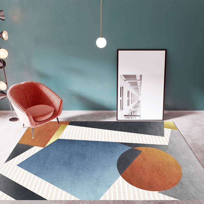 Frendorf | Betoverend Postmodern Tapijt Multikleur Botanisch Geometrisch Tapijt Wasbaar Huisdiervriendelijk Antislip Tapijt voor Thuisdecoratie