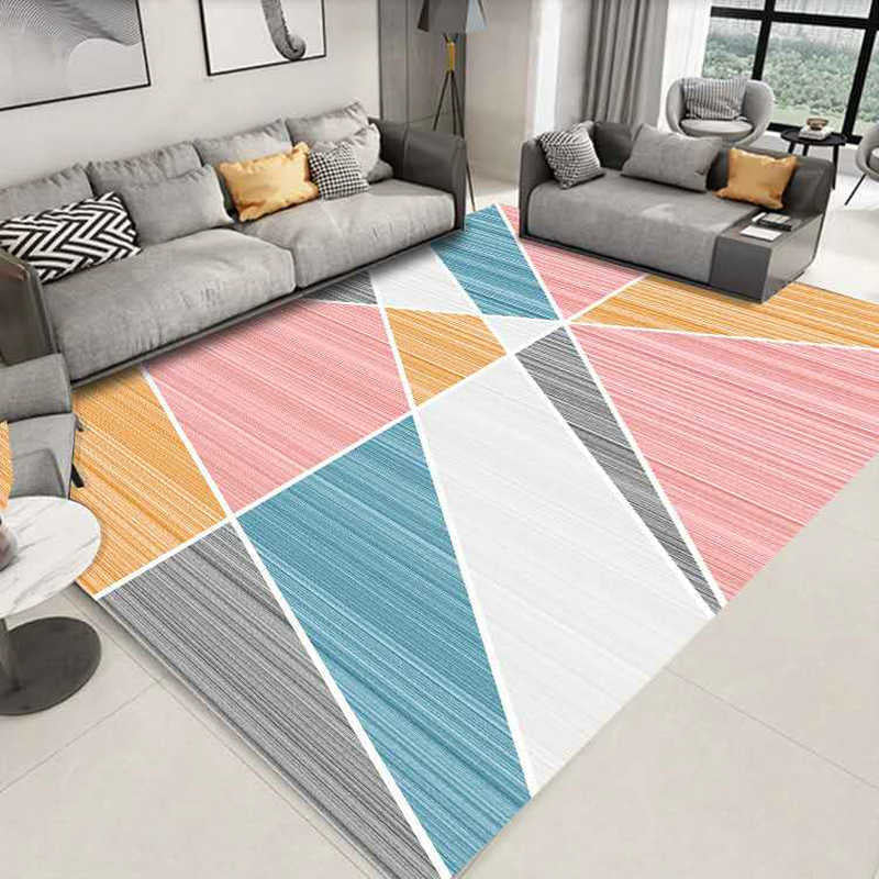 Frendorf | Betoverend Postmodern Tapijt Multikleur Botanisch Geometrisch Tapijt Wasbaar Huisdiervriendelijk Antislip Tapijt voor Thuisdecoratie