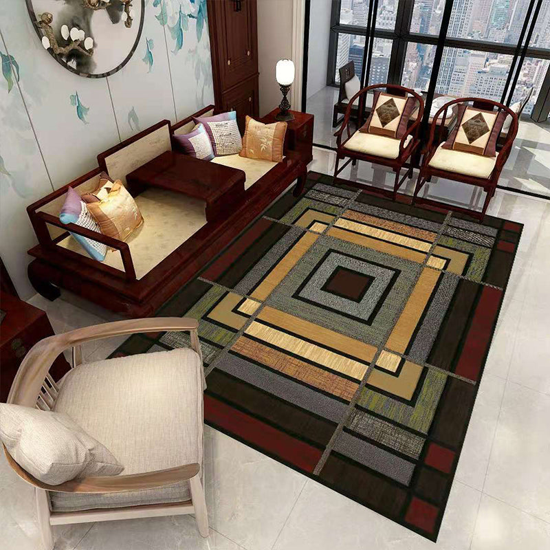 Frendorf | Betoverend Postmodern Tapijt Multikleur Botanisch Geometrisch Tapijt Wasbaar Huisdiervriendelijk Antislip Tapijt voor Thuisdecoratie