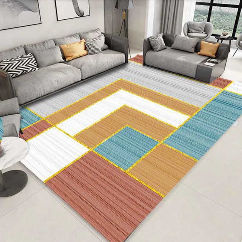 Frendorf | Betoverend Postmodern Tapijt Multikleur Botanisch Geometrisch Tapijt Wasbaar Huisdiervriendelijk Antislip Tapijt voor Thuisdecoratie
