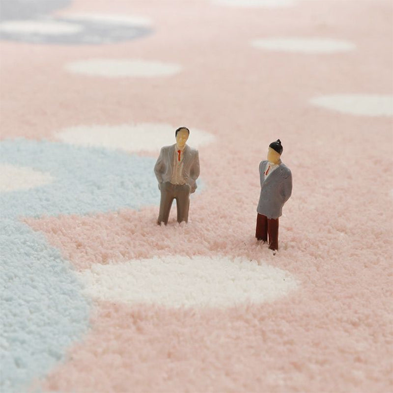 Frendorf | Babyish Multicolor Animal Rug Baumwolle Cartoon Teppich Waschbar Rutschfest Fleckenresistenter Teppich für Kinder