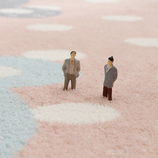 Frendorf | Babyish Multicolor Animal Rug Baumwolle Cartoon Teppich Waschbar Rutschfest Fleckenresistenter Teppich für Kinder