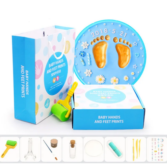 Frendorf | Baby Handabdruck Set mit Ton – Fußabdruck Erinnerung DIY