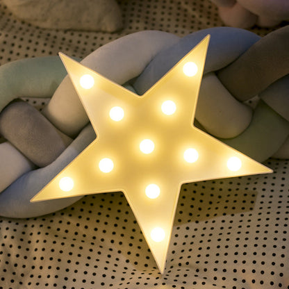 Frendorf | Cartoon Mädchen Schlafzimmer Batterie Tischlampe Plastik Kinder Stil LED Nachttisch Beleuchtung