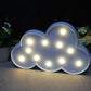 Kinderstil Wolkenförmige Akku Tischlampe Kunststoff Schlafzimmer LED Nachttisch Beleuchtung