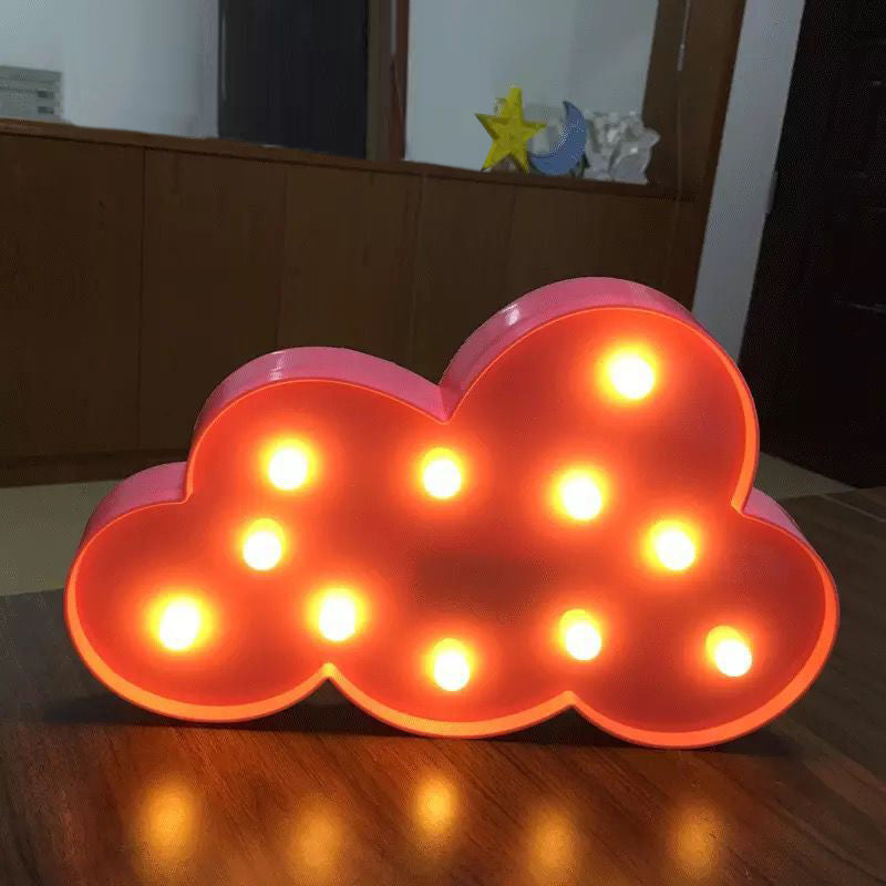 Kinderstil Wolkenförmige Akku Tischlampe Kunststoff Schlafzimmer LED Nachttisch Beleuchtung