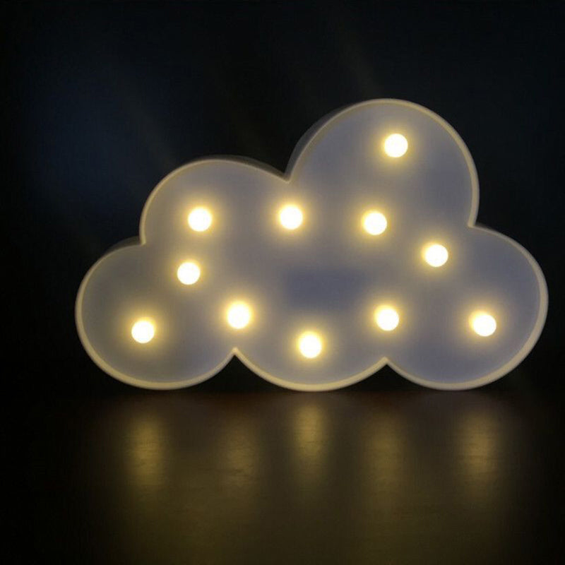 Kinderstil Wolkenförmige Akku Tischlampe Kunststoff Schlafzimmer LED Nachttisch Beleuchtung