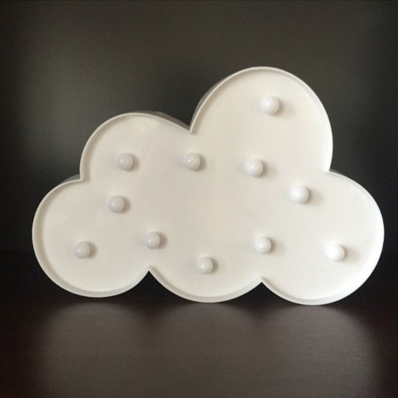 Frendorf | Kids Style Wolkenvormige Batterijlamp Plastic Slaapkamer LED Nachtkastje Verlichting