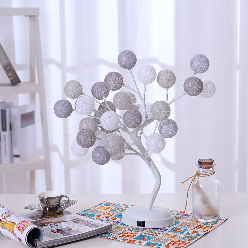Frendorf | Boomvormige USB Tafel Lamp Kinderen Stijl Plastic Woonkamer LED Nachtkast Verlichting