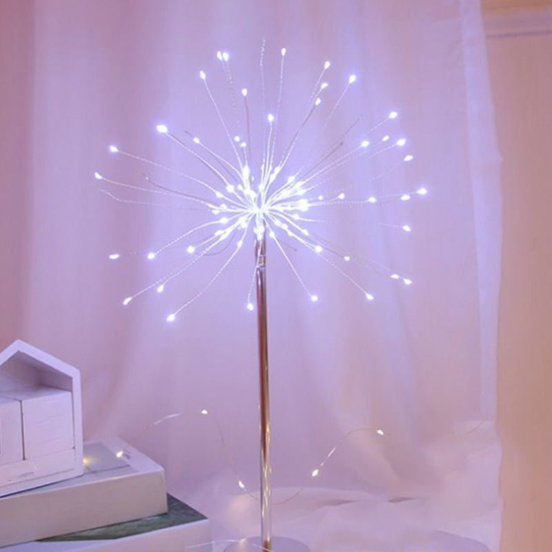 Frendorf | Rose Gold Firework Batterijtje Tafellamp Moderne Metallische LED Nachtkast Verlichting voor Meisjes Slaapkamer