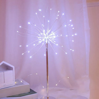 Frendorf | Rose Gold Firework Batterijtje Tafellamp Moderne Metallische LED Nachtkast Verlichting voor Meisjes Slaapkamer