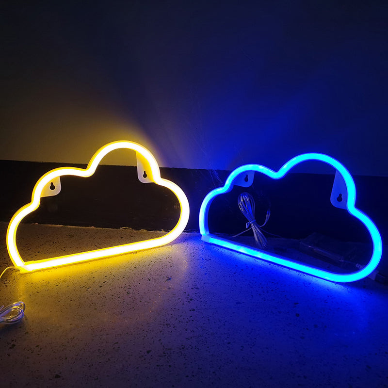 Frendorf | Plastik Wolkenförmige Batterie Wandlampe Weiße LED Nachtbeleuchtung Ideen für Kinder Schlafzimmer