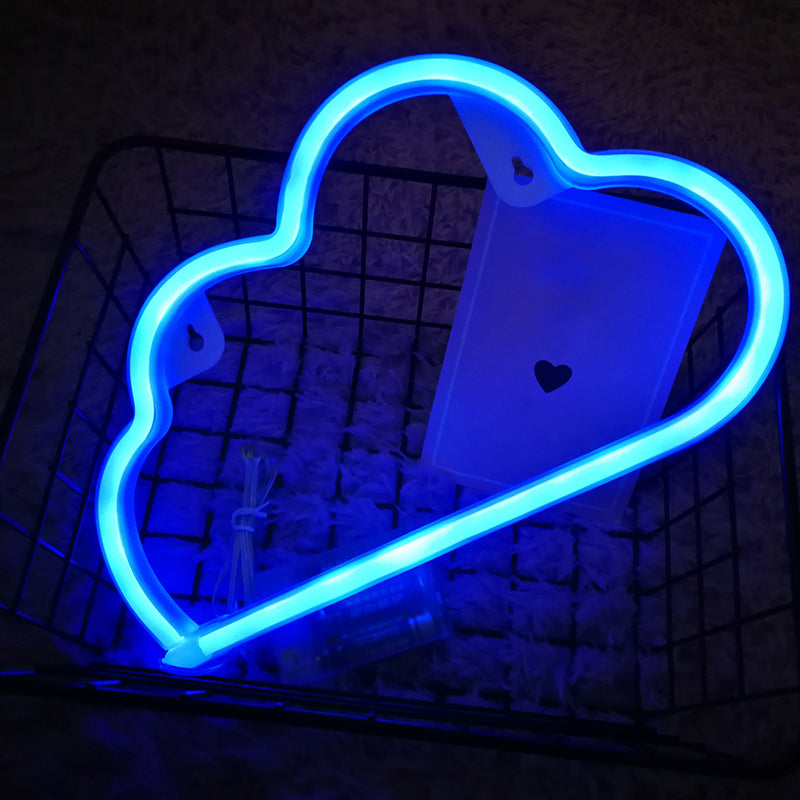 Frendorf | Plastik Wolkenförmige Batterie Wandlampe Weiße LED Nachtbeleuchtung Ideen für Kinder Schlafzimmer