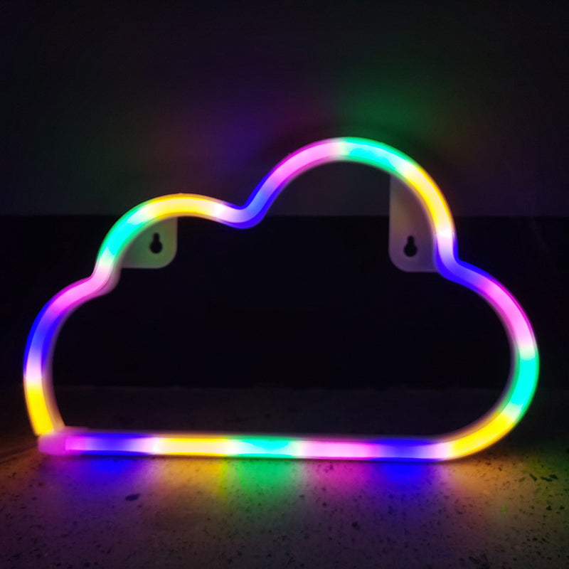 Frendorf | Plastik Wolkenförmige Batterie Wandlampe Weiße LED Nachtbeleuchtung Ideen für Kinder Schlafzimmer