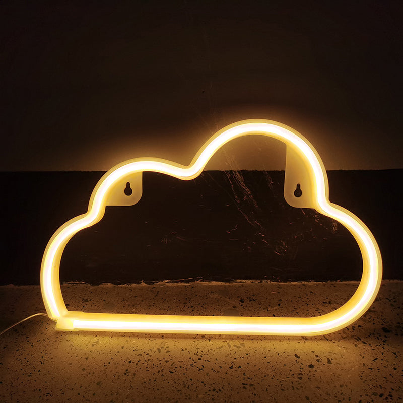 Frendorf | Plastik Wolkenförmige Batterie Wandlampe Weiße LED Nachtbeleuchtung Ideen für Kinder Schlafzimmer