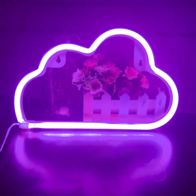 Frendorf | Plastik Wolkenförmige Batterie Wandlampe Weiße LED Nachtbeleuchtung Ideen für Kinder Schlafzimmer