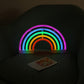 Frendorf | Witte Regenboogvormige LED Tafel licht Minimalisme Rubber Neon Muurverlichting met USB Oplaadpoort